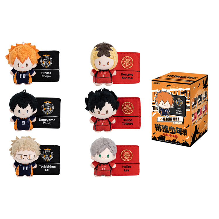 POP MART Haikyuu!! Characters Resonance Trash Battle Plush Badge Mystery Boxes Single Mystery Box/Full Box 6 Pcs