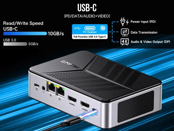 ミニPC GMKtec NucBox G9 N150 / 12GB / 512GB GMKtec Intel Twin Lake N150 Dual-system 4-bay NAS Mini PC