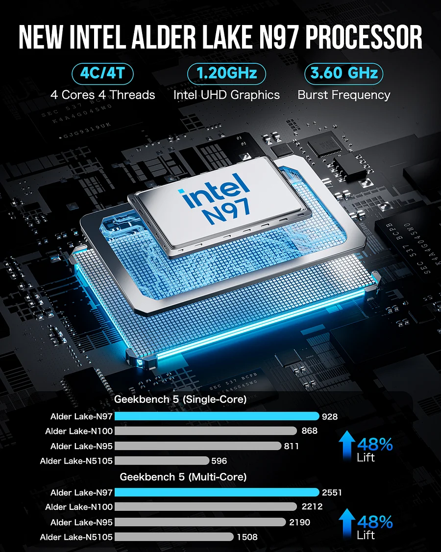 Intel Alder Lake N97 Mini PC--NucBox G5