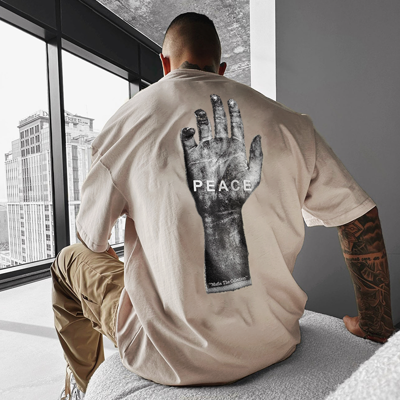 Men's Oversized 'Peace' T-Shirt
