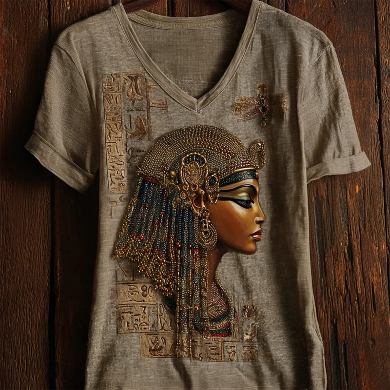 Ancient Egyptian Goddess Isis Embroidered Cozy T Shirt