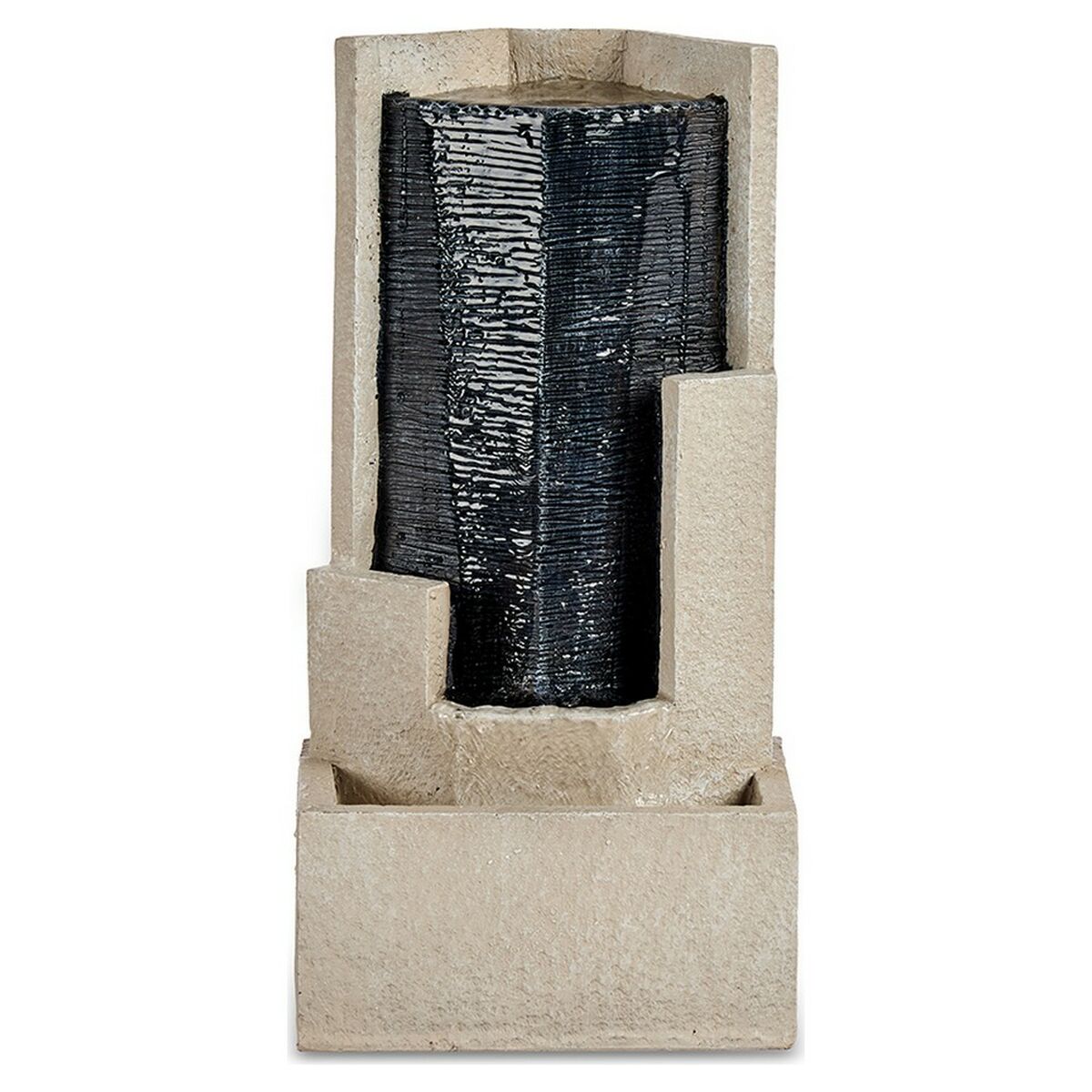 Fountain Gift Decor Brown Black Resin Triangle