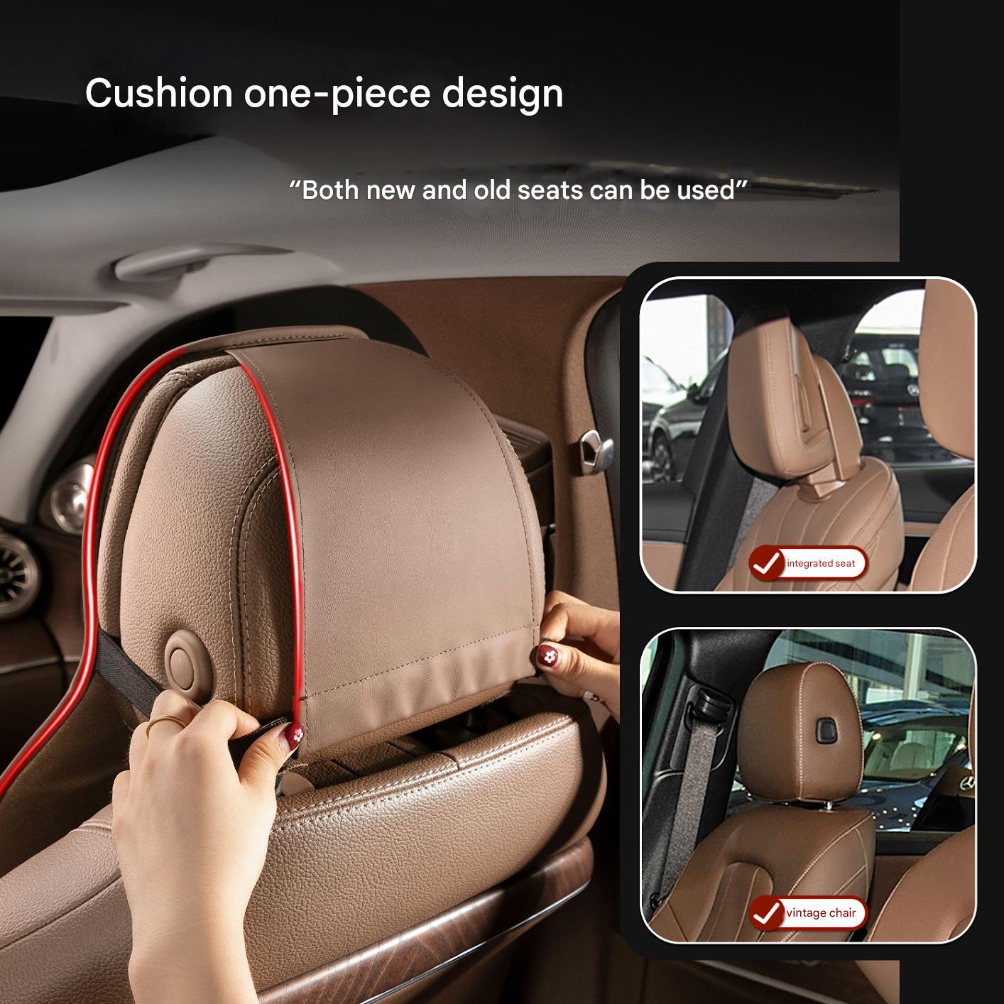 All-Season Universal Nappa leather Seat Cushions (with Logo)