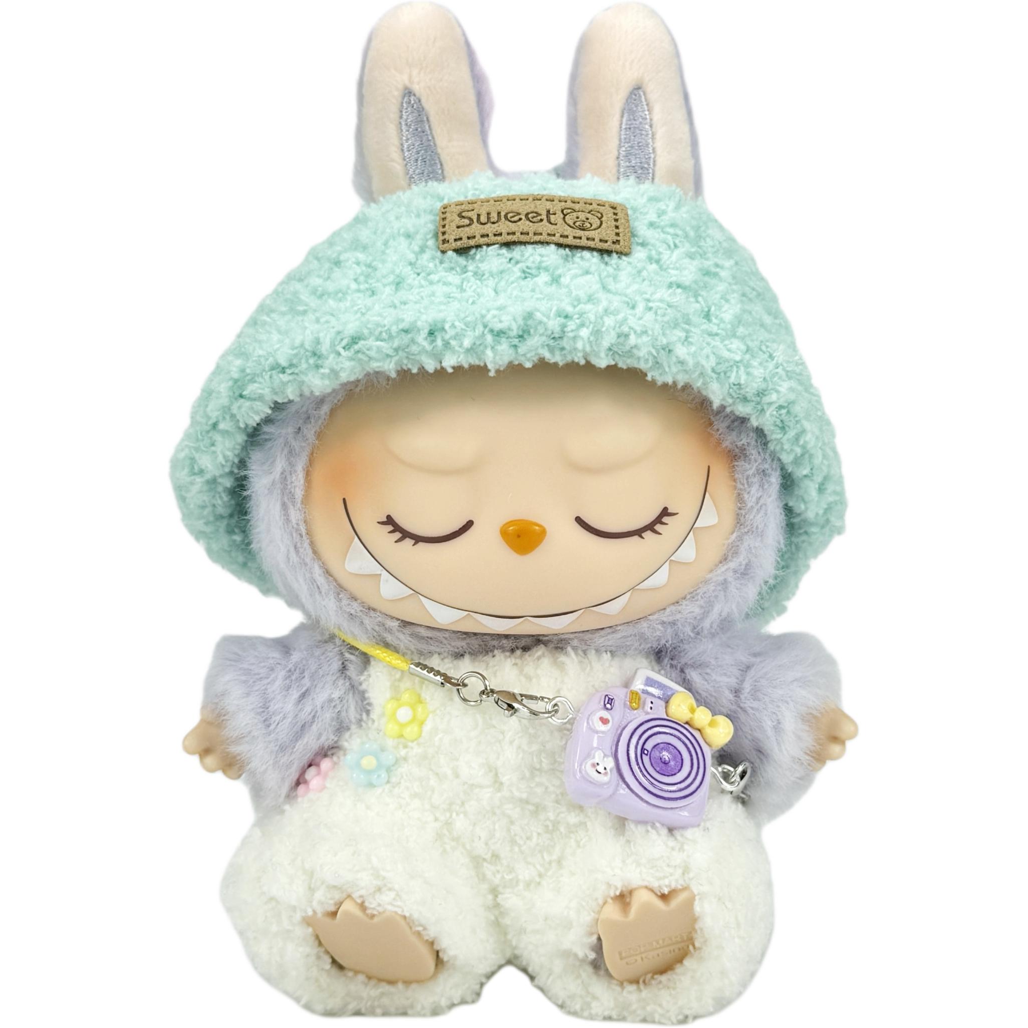 POP MART THEMONSTERS Snow Cap Mint Plush Mystery Box Labubu Vinyl 15cm Height In Sitting Posture For Party