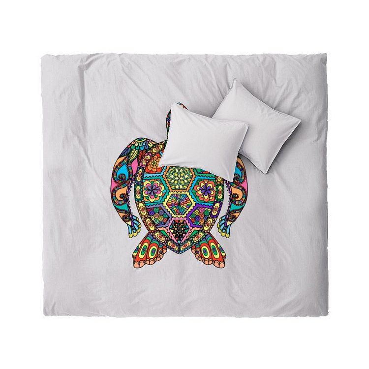 The Colorful Turtle, Turtle Duvet Cover Set