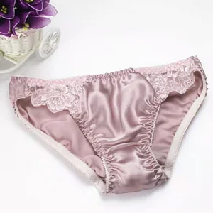 100% Silk Sexy Lace Trim Panties