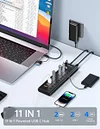 Acasis Type-C Hub 11 Ports USB-C Hub Multi USB Splitter Dock Station Fast Charging USB 3.0 Personal Switch for Laptop Mac Pro