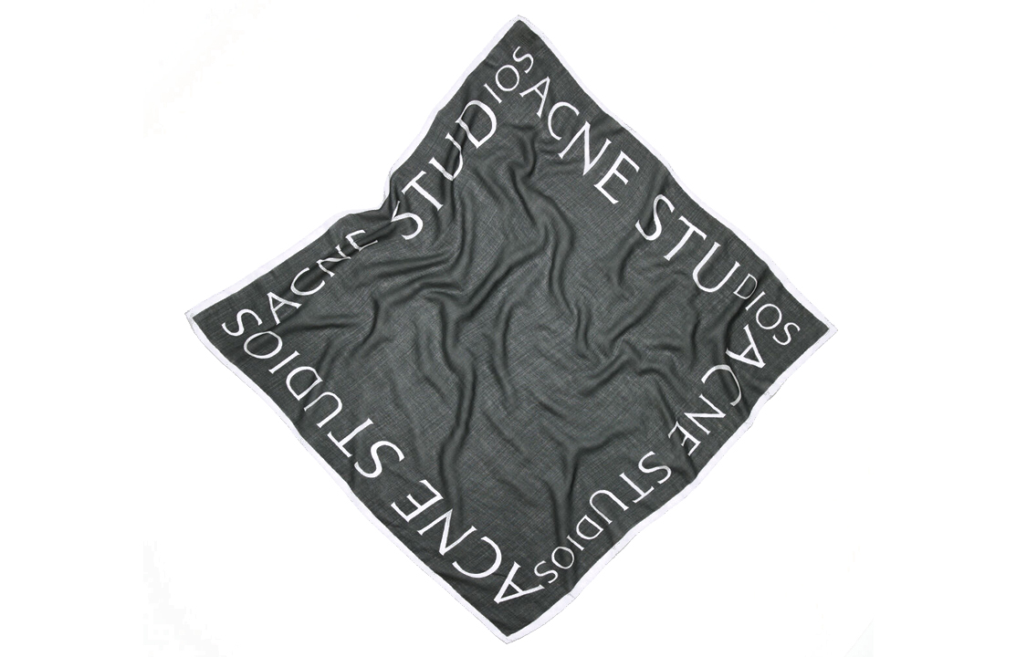Acne Studios Silk Scarves Women's Gray