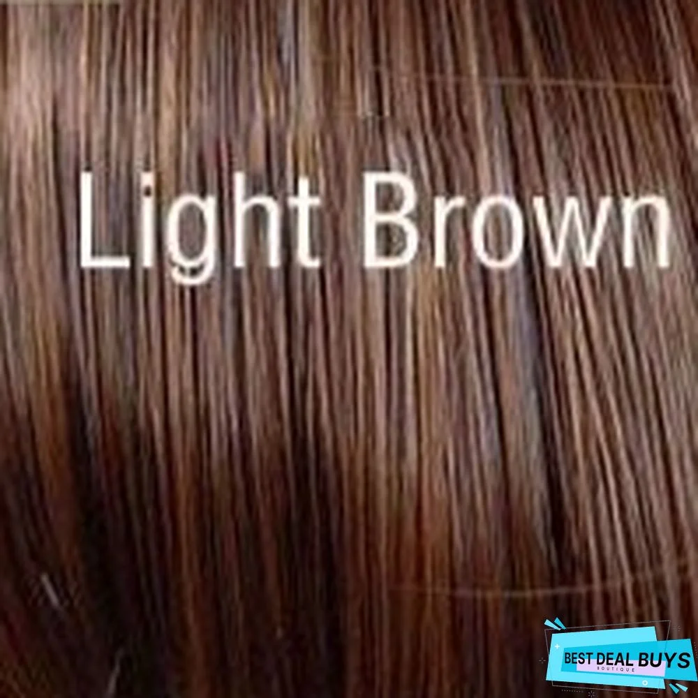 Women's Long Hair Is Wine Medium Length and Straight Hair