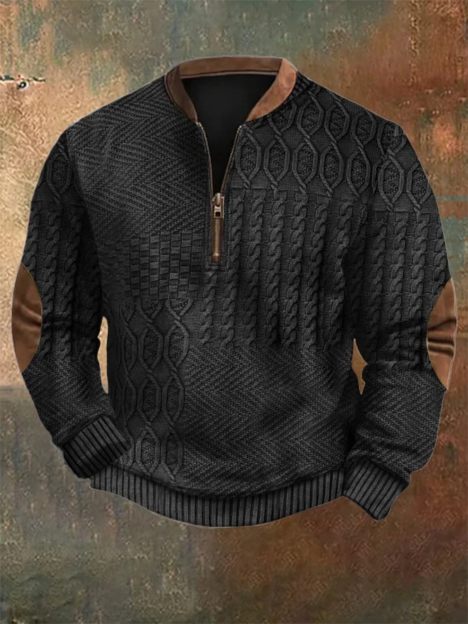Heren Vintage Gebreid Sweatshirt