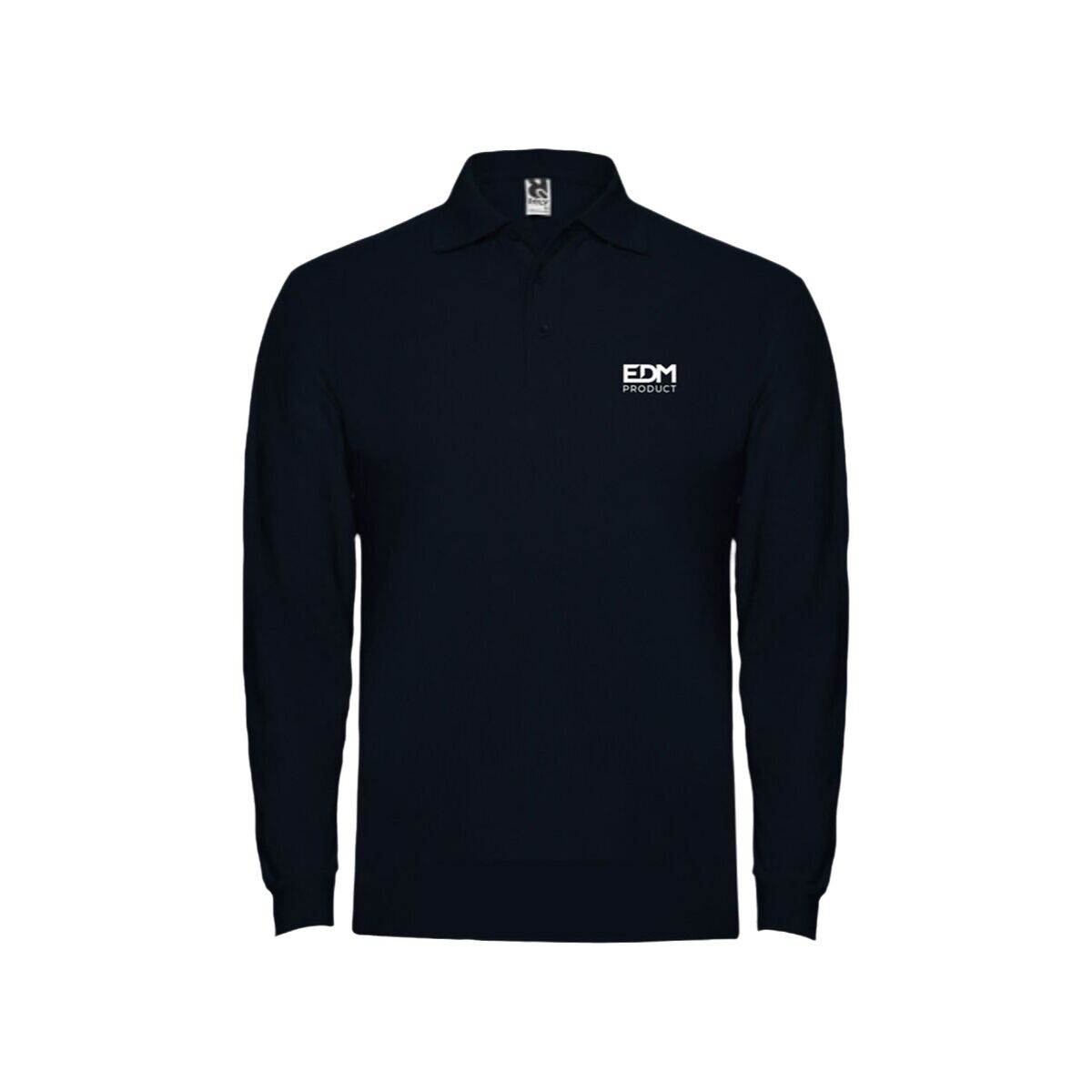 Men's Long Sleeve Polo EDM Black