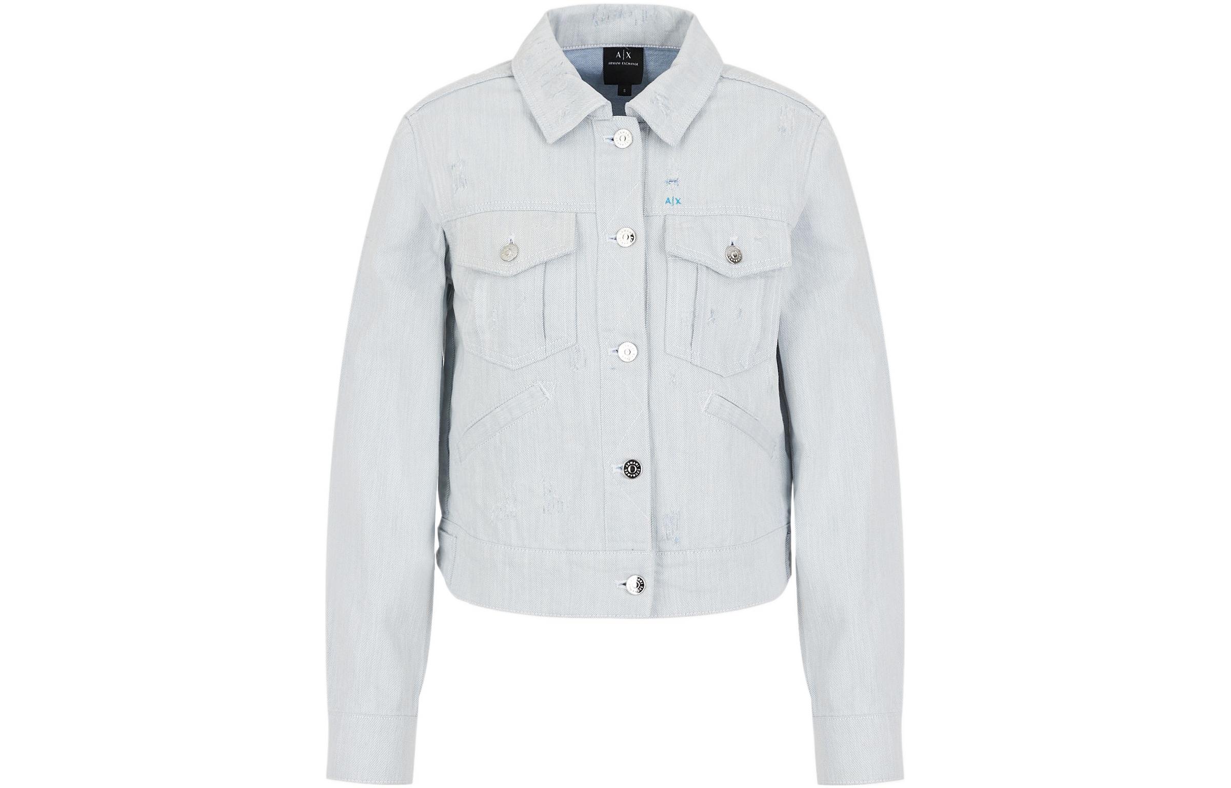 ARMANI EXCHANGE Cropped Coats Women's Blue