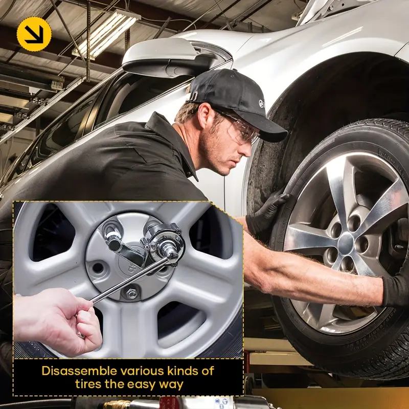  扭力扳手重型加长扳手套装，配有 17mm、19mm 和 21mm 套筒，用于松开汽车轮胎，适用于拆卸器 1、2、1、20，省力扳手，男士生日礼物，丈夫情人节礼物。产品详情 6