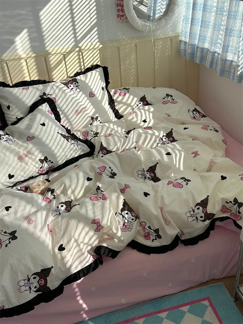 Kuro Cherry Cotton Bedding Sheet KI428