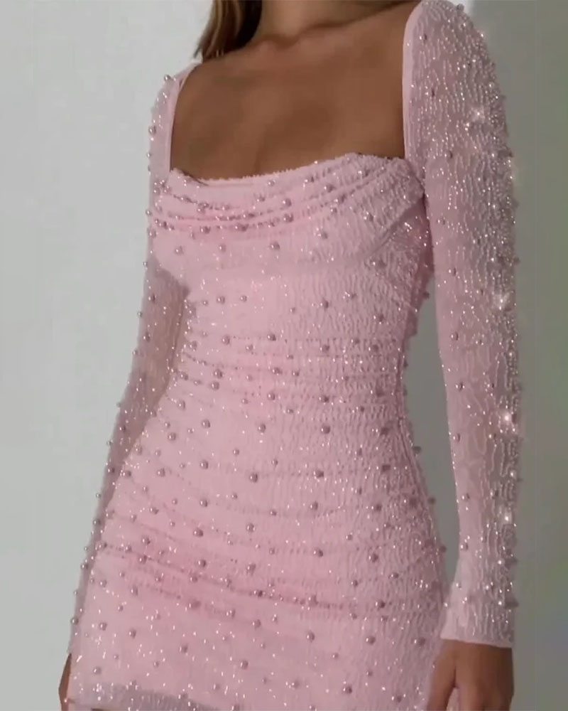 PINK PEARL MINI DRESS