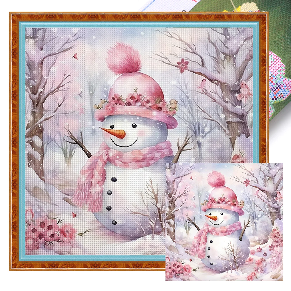 Christmas Gnome Pillow Case Cross Stitch Kits Stamped 11CT DIY Embroidery  Gifts