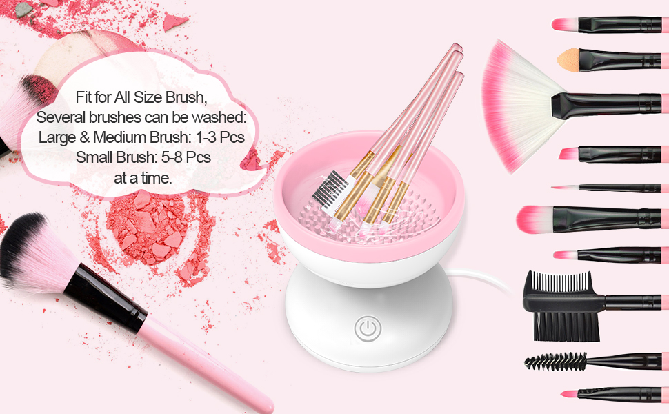 Electric makeup brush cleaner machine