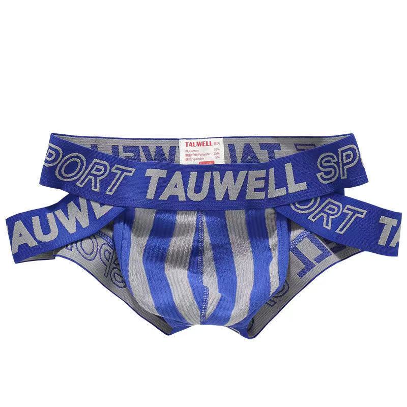 Vertical Stripes Stretch Sexy Hollow Briefs