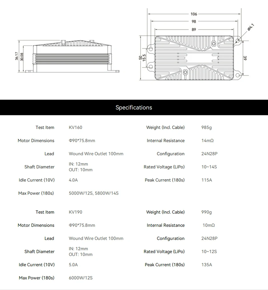 AT8025 fixed-wing UAV propulsion system specifications