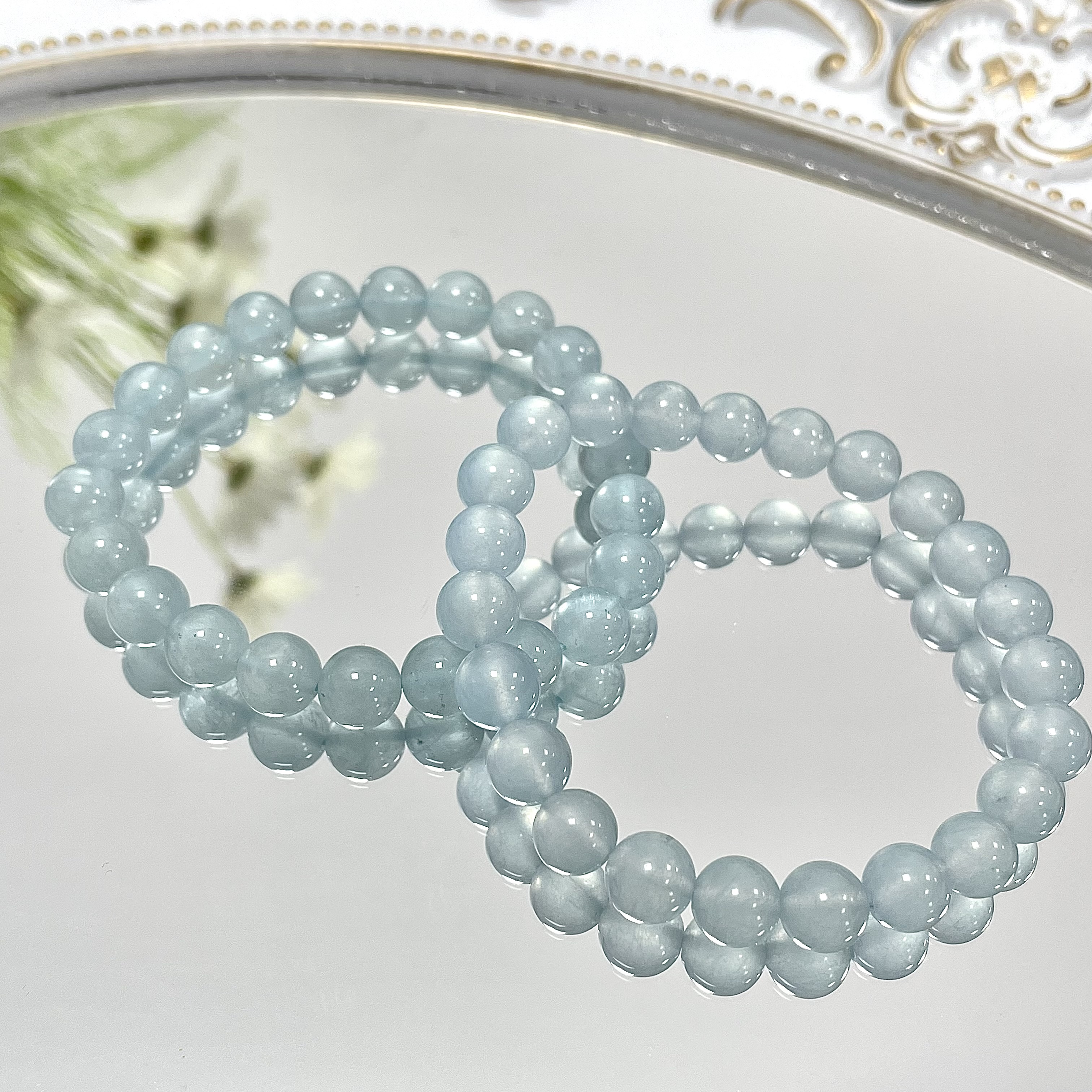 Aquamarine Bracelet 6mm/8mm