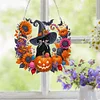 Diamond Painting Acrylic Halloween Pumpkin Wreath Hanging Pendant Kit for Decoration