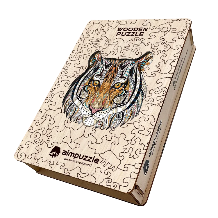 Tiger Head Wooden Jigsaw Puzzle