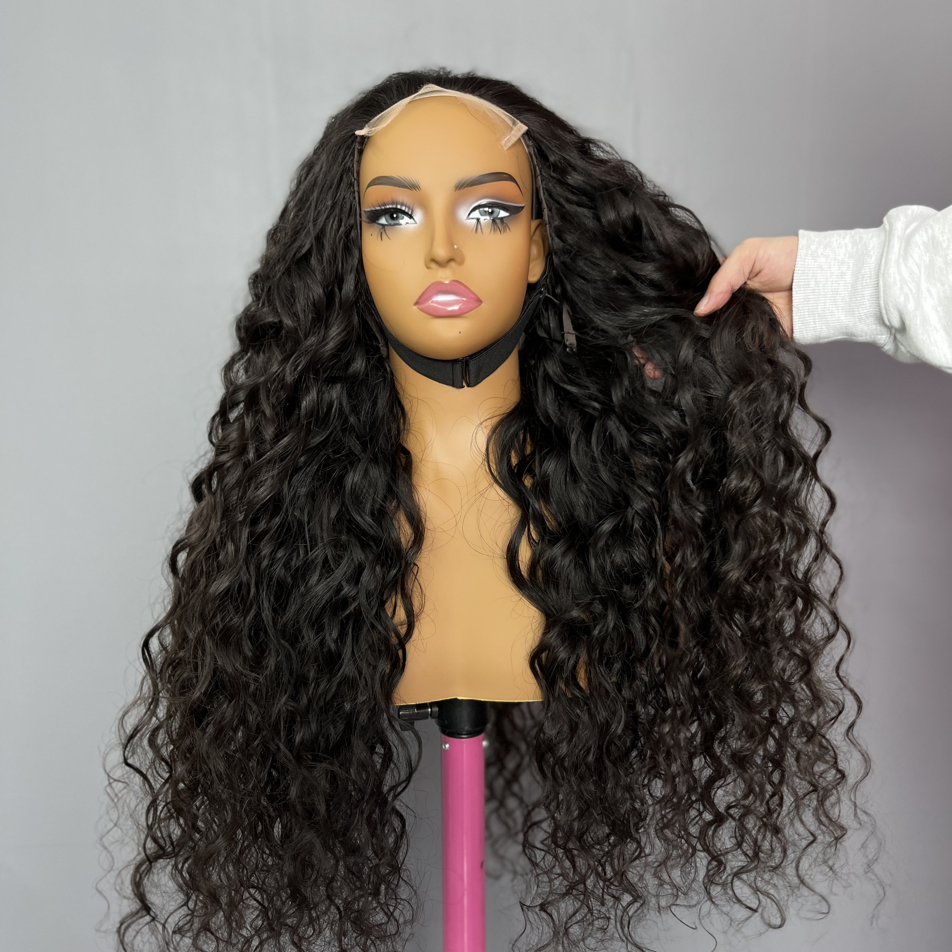 250% Density Top Raw Hair Water Wave 5X5/13X4/13X6 HD lace Wig Pre Plucked and Bleached Knot 