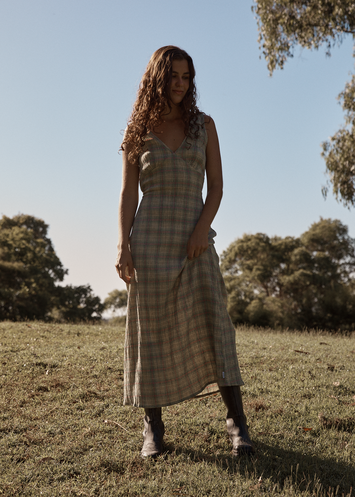 Seersucker Maxi Dress