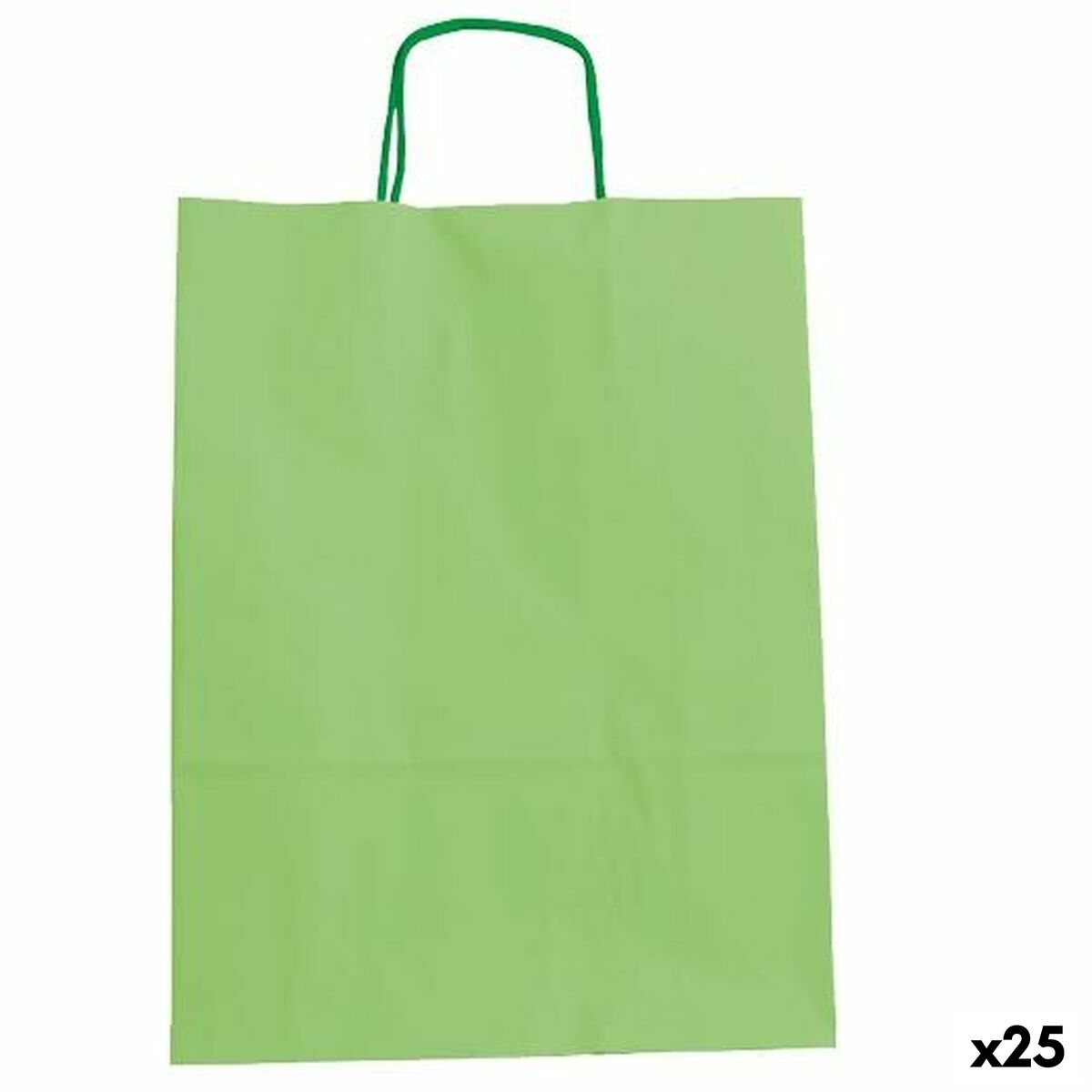 Bags Fama Light Green With handles 125 g/m&sup2; 15 x 8 x 21 cm (25 Units)
