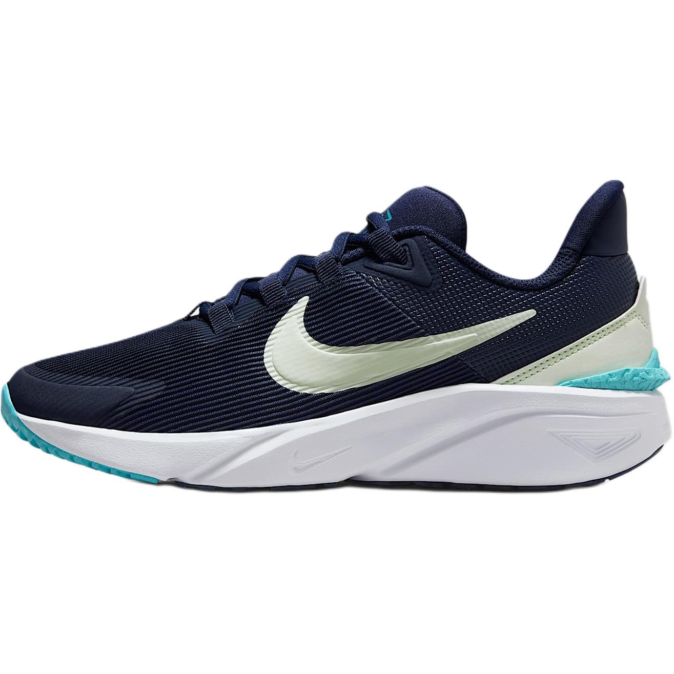 Nike Star Runner 4 Anti Slip Wear Resistant Low Top Kids' Running Shoes Blue White Unisex