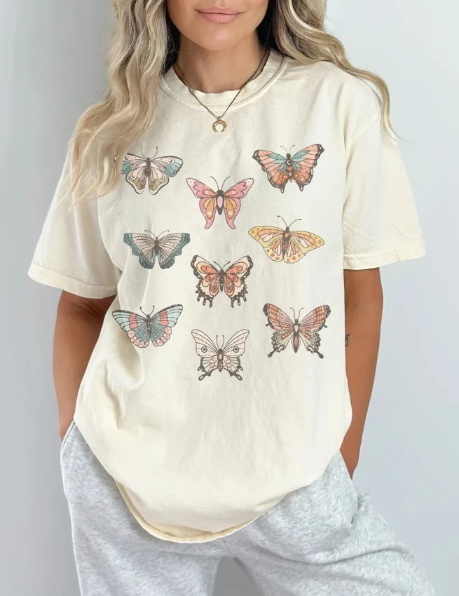 Vintage Butterflies Shirt  August Lemonade