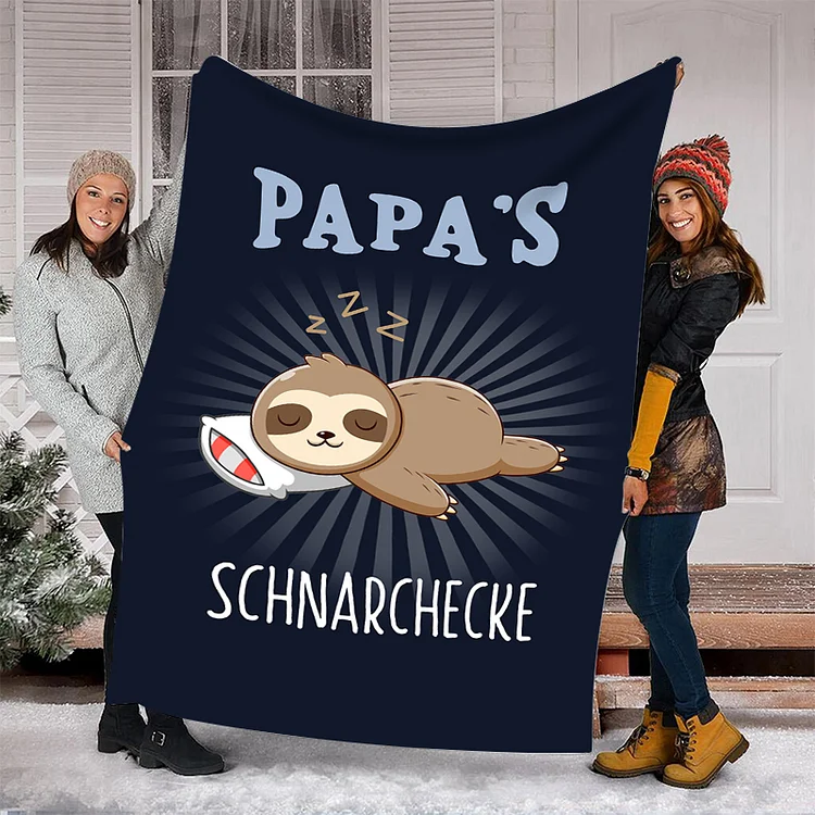 Kettenmachen Decke - Papas Schnarchecke - Geschenk für Vater