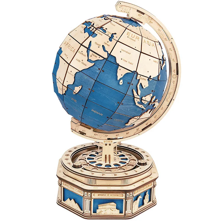 ROKR The Globe Model 3D Wooden Puzzle ST002 | Robotime Canada