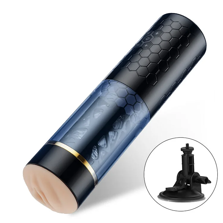 Lovetoyvibe 10 Thrusting Spinning Suction Technical Sense Male Masturbator