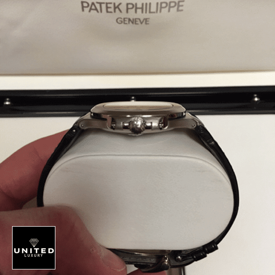 Patek Philippe Nautilus 5711G-001 Replica steel case side view in the box