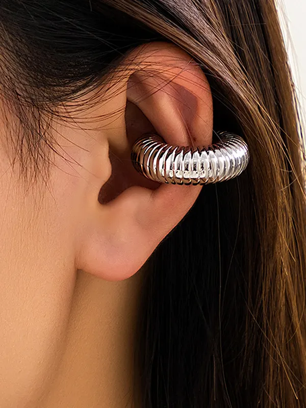 Rectangular Ear Clips Symmetric Sophistication: Geometric Solid Color Ear Clips - Accessories