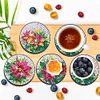 10PCS Diamond Painting Wooden Azalea Coaster Kits