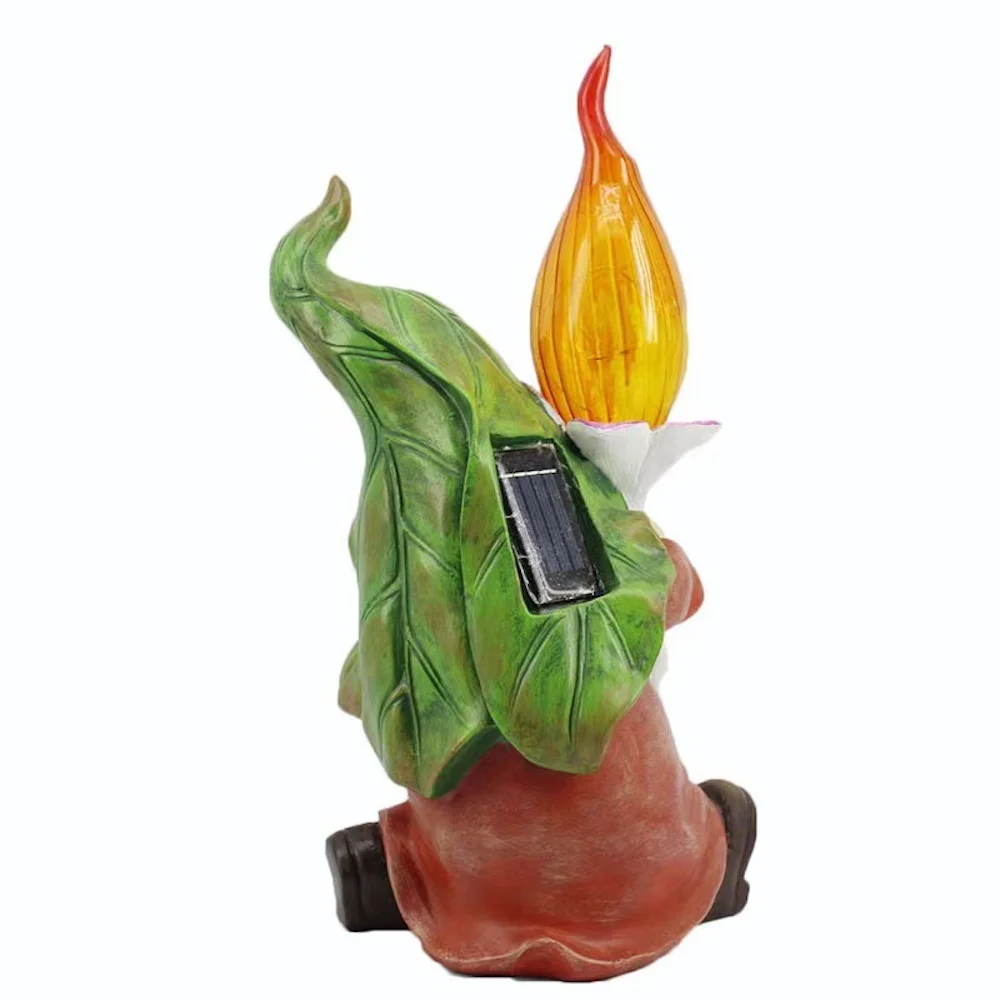Solar Garden Gnome Statue Decoration