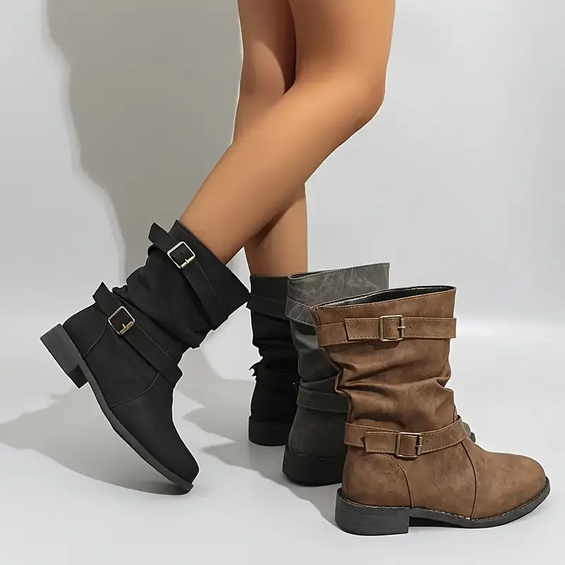 womens ankle boots low heel comfortable casual winter shoes versatile fashionable womens warm short boots suitable for all 23   details 1