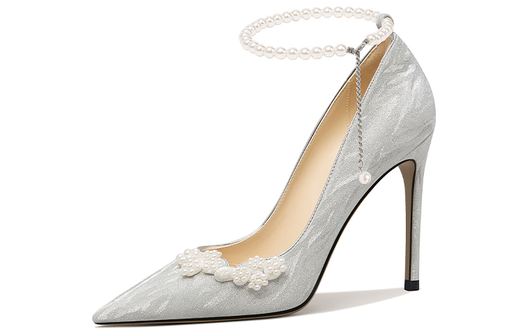 Lily Wei High Heels Women's Silver