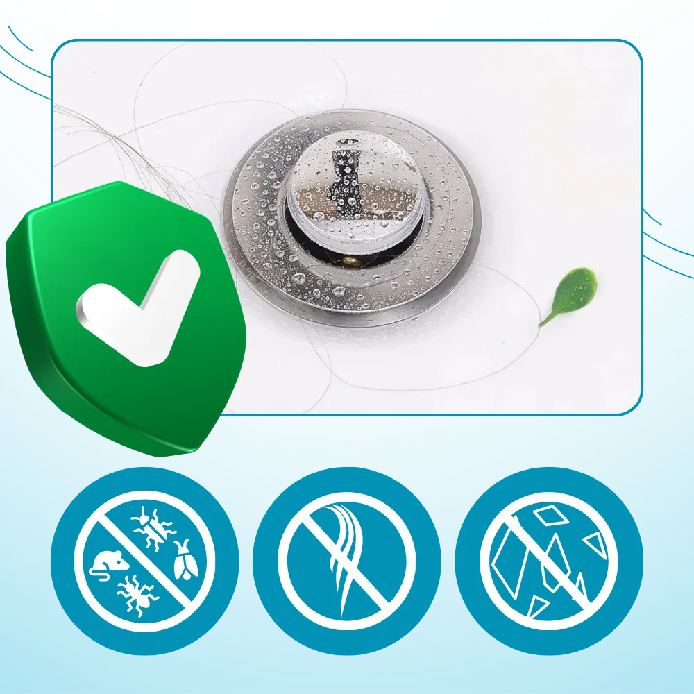 Odor Isolation Pop Up Sink Stopper - Effective Roach Prevention - Ozerty