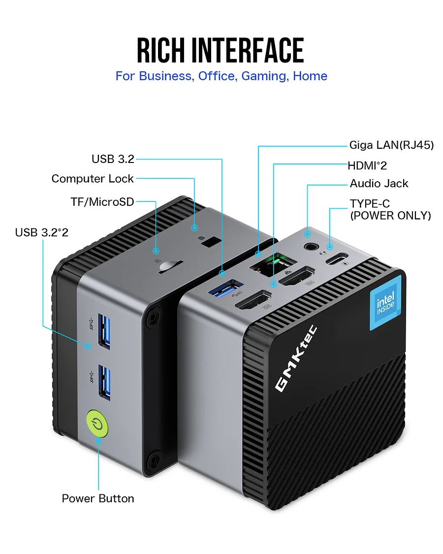 Intel Alder Lake N97 Mini PC--NucBox G5