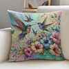 Flower Hummingbird-Pillow Case-3 strands 11CT Stamped Cross Stitch-45*45CM