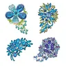 4Pcs Diamond Painting Butterfly Brooch for Wedding Party Gift