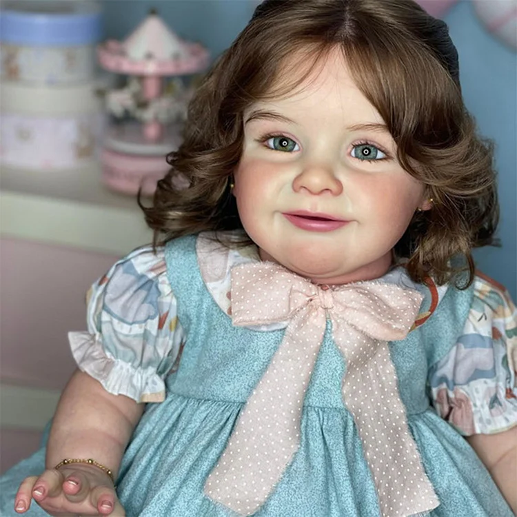 20" Lifelike Blue Eyes Handmade Weighted Cloth Body Reborn Baby Girl Toddler Doll Toy Julin：Realistic Reborn Baby Dolls By Rsgdolls®