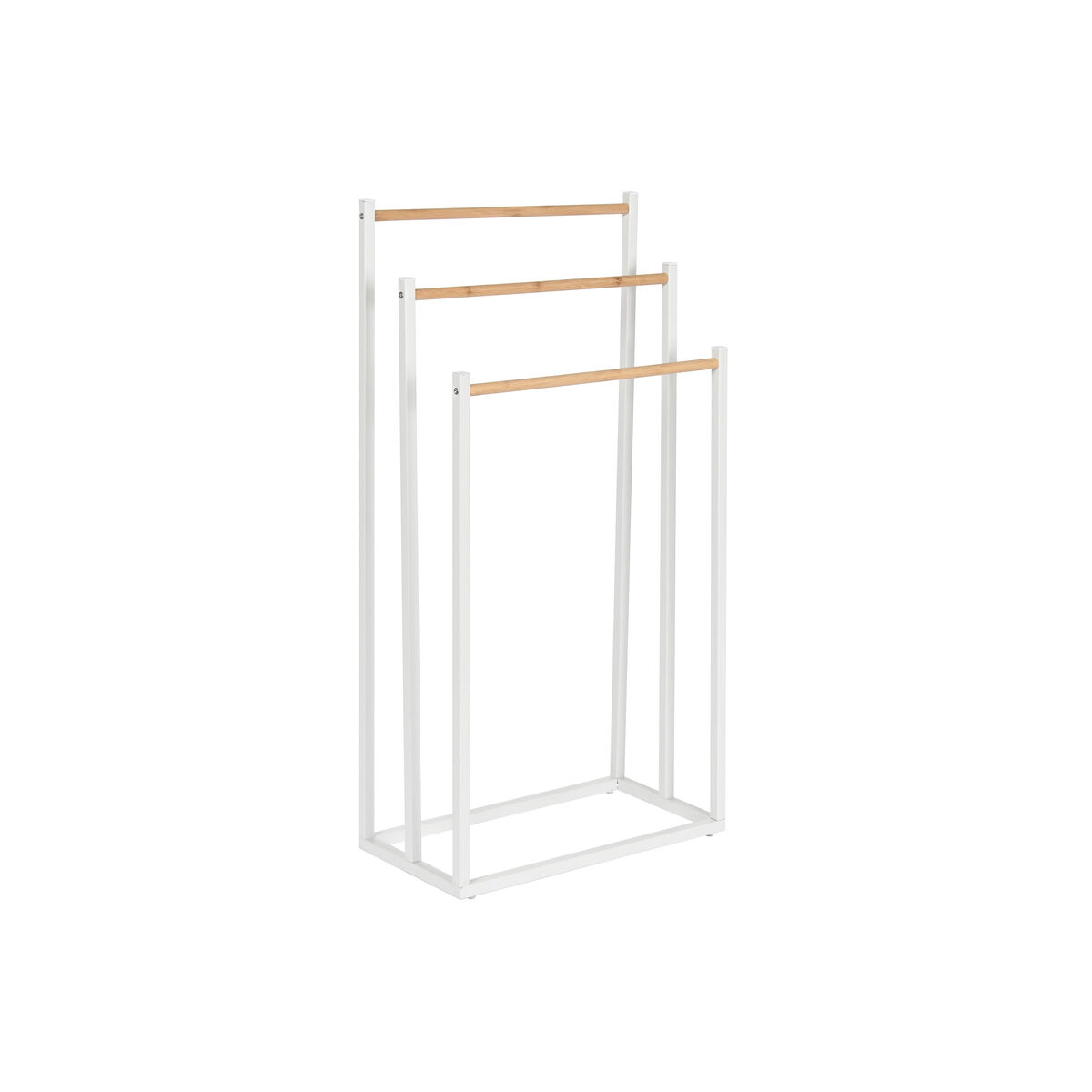Free-Standing Towel Rack Home ESPRIT White Natural Metal Bamboo 45 x 22 x 85 cm