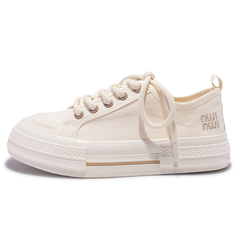 Skateboard Shoes Women's Low-Top Beige