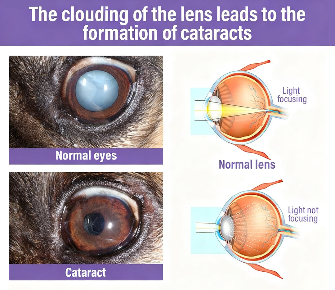 Example of a pet with cataracts