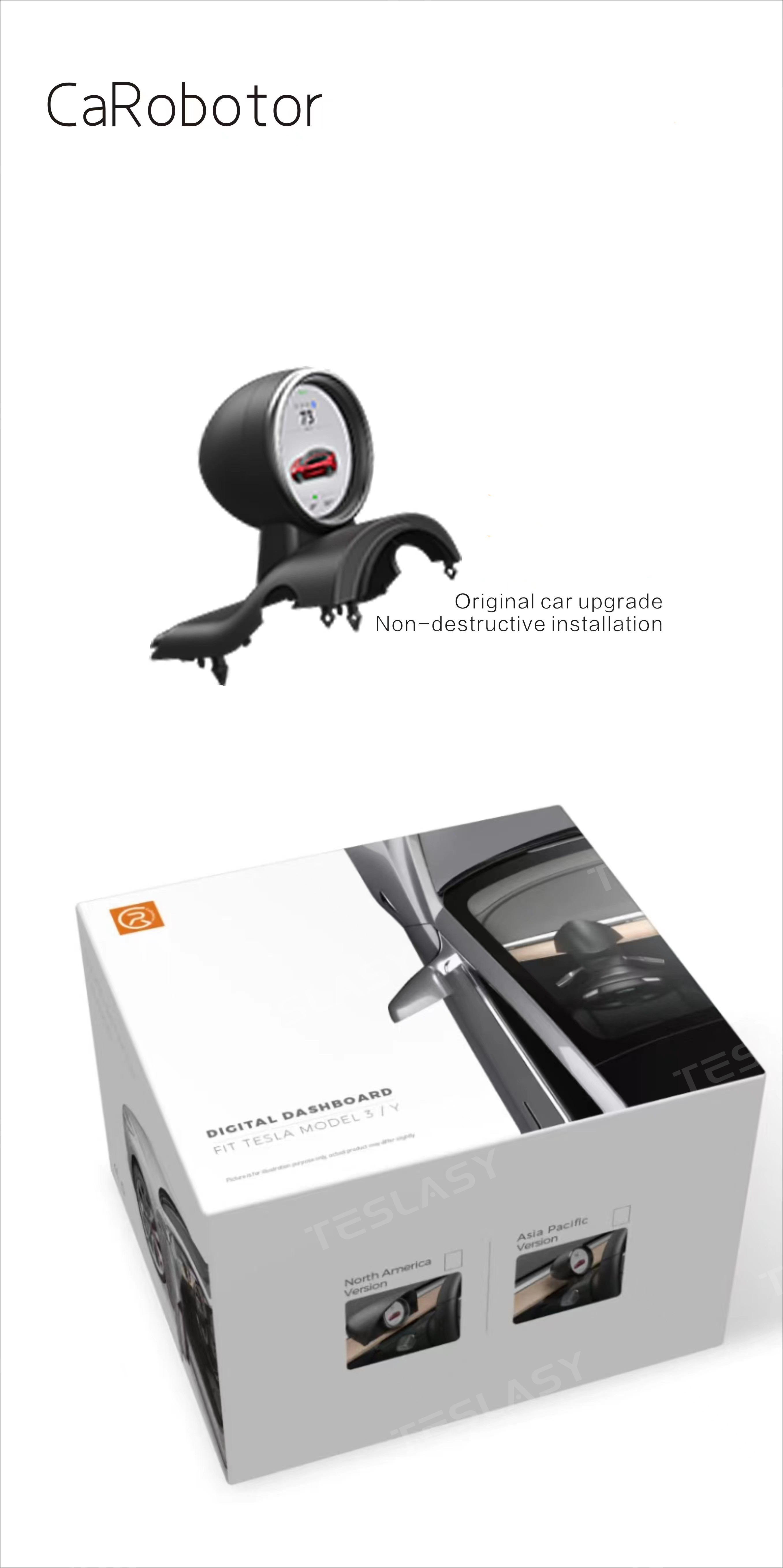 Tesla Model 3/Y CaRobotor Instrument Cluster Head Up Display TESLASY