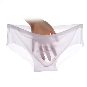 Men's transparent sexy ultra-thin briefs